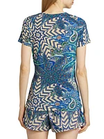 Ryder Floral Paisley Stretch T-Shirt