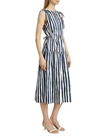 Elenora Striped Midi-Dress