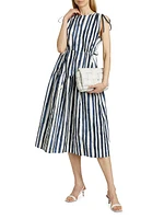 Elenora Striped Midi-Dress