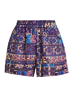 Monte Arabesque Linen Shorts