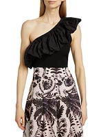 Lucy Ruffled One-Shoulder Top