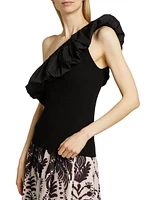 Lucy Ruffled One-Shoulder Top