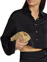 Skyla Satin Crop Shirt