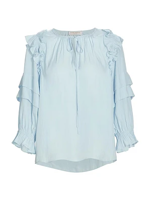 Samira Ruffle-Trim Blouse