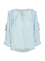 Samira Ruffle-Trim Blouse