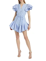 Arbolada Ruffled Poplin Minidress