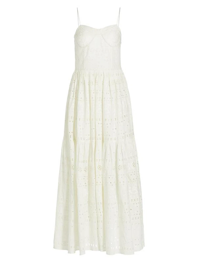 Lola Cotton Eyelet Maxi Dress