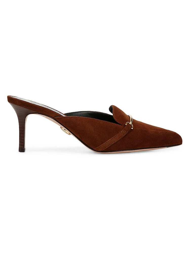 Leslie Suede Leather Mules