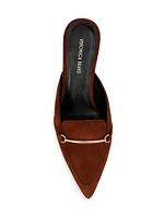 Leslie Suede Leather Mules