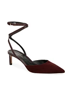 Colette Suede Ankle-Wrap Pumps