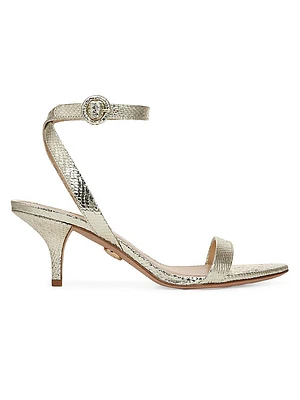 Darcelle Metallic Leather Strappy Sandals