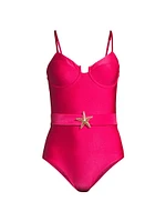 Starfish Belted One-Piece Swimsuit