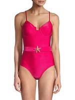 Starfish Belted One-Piece Swimsuit