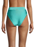 Satin High-Leg Bikini Bottom