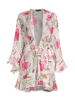 Viera Floral Chiffon Robe