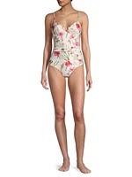 Viera Floral Tie-Waist One-Piece Swimsuit