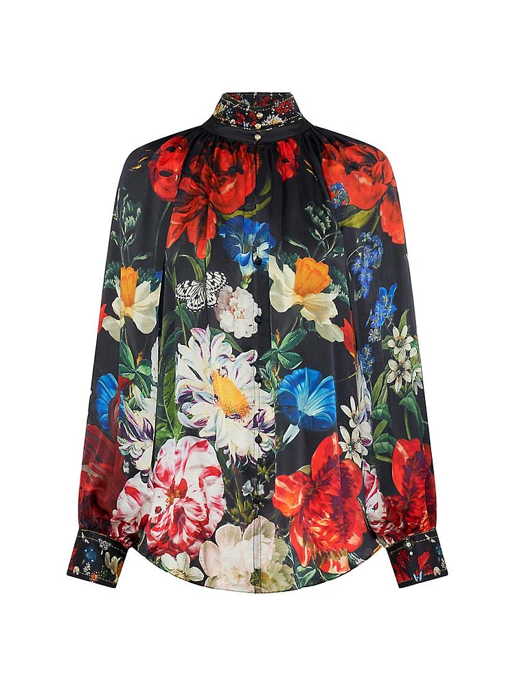 Floral Silk Blouse