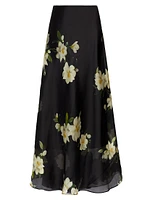 Harmony Silk Floral Maxi Skirt