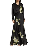 Harmony Silk Floral Maxi Skirt