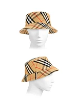 Equestrian Knight Design Check Bucket Hat