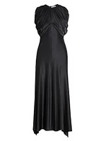 24E Show Draped Jersey Maxi Dress