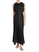 24E Show Draped Jersey Maxi Dress