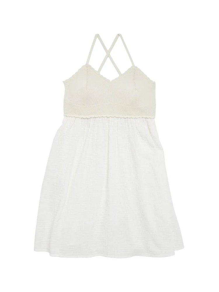 Girl's Knit Sleeveless Dress