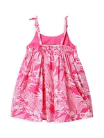 Little Girl's & Palm Print Dress Set