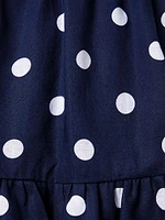 Baby Girl's & Little Polka Dot Print Tiered Dress