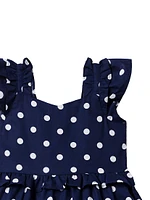 Baby Girl's & Little Polka Dot Print Tiered Dress