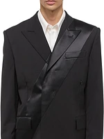 Wool Tuxedo Car Coat