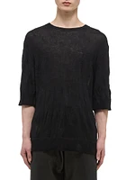 Crushed Wool-Blend T-Shirt