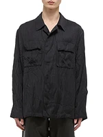 Crushed Relaxed-Fit Shirt Jacket