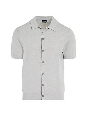 Cotton-Blend Bouclé Polo Shirt