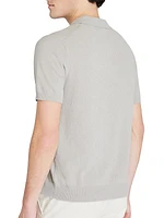 Cotton-Blend Bouclé Polo Shirt