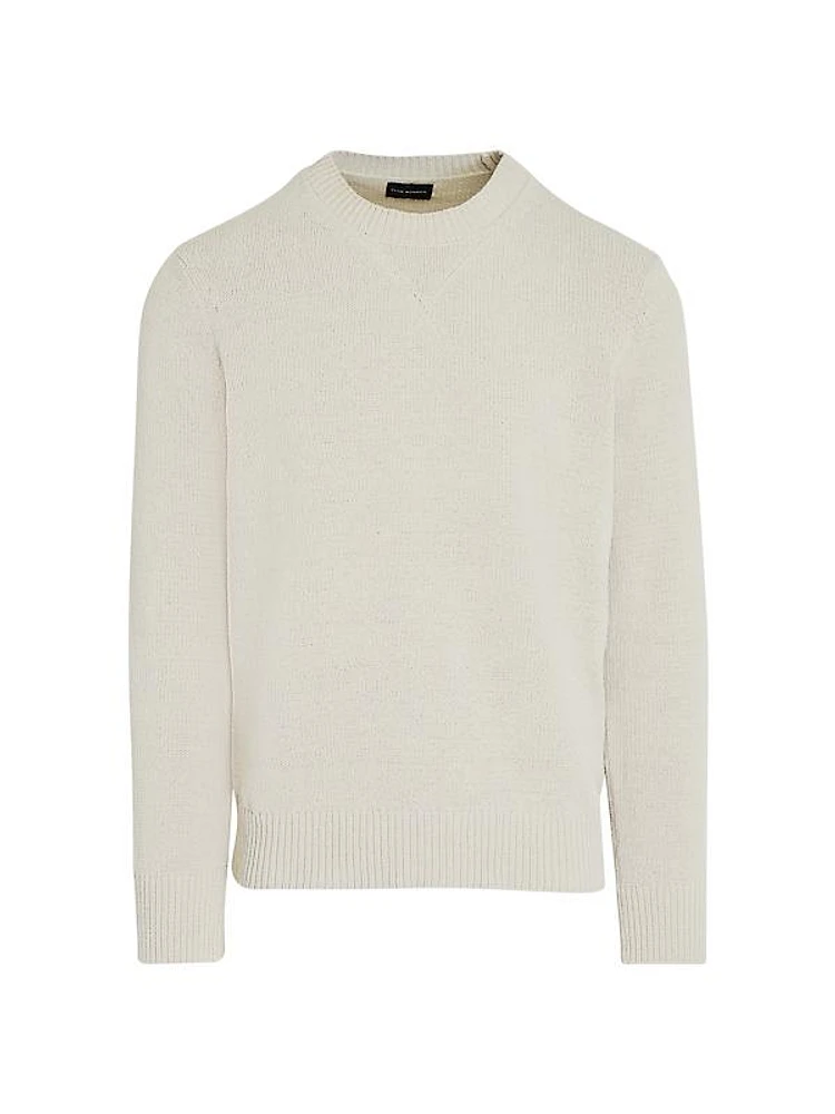 Statement Cotton-Blend Crewneck Sweater