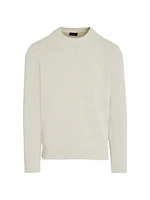 Statement Cotton-Blend Crewneck Sweater