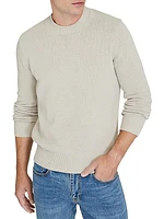 Statement Cotton-Blend Crewneck Sweater