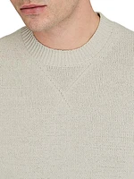 Statement Cotton-Blend Crewneck Sweater