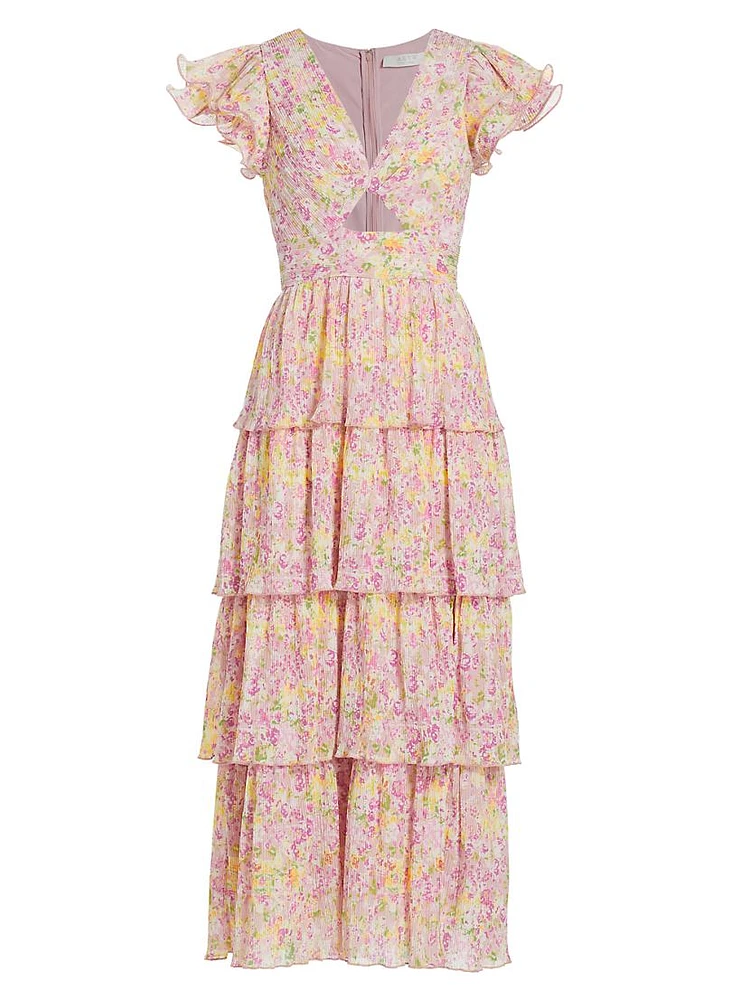 Emporia Floral Chiffon Maxi Dress