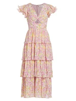 Emporia Floral Chiffon Maxi Dress