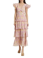 Emporia Floral Chiffon Maxi Dress