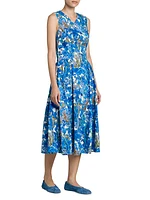 American Exclusive Floral Cotton Midi-Dress