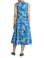 American Exclusive Floral Cotton Midi-Dress