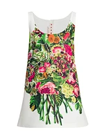 Mystical Bloom Floral Cotton Minidress