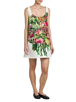 Mystical Bloom Floral Cotton Minidress