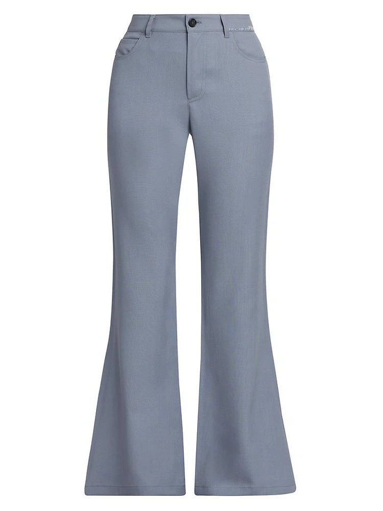 Wool & Mohair Flared Trousers