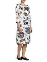 Floral Silk Midi-Dress