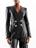 Claude Recycled Leather Blazer