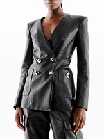 Claude Recycled Leather Blazer